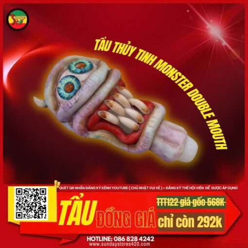 Tẩu Thủy Tinh Monster Double Mouth - TTT122