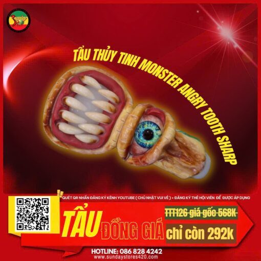 Tẩu Thủy Tinh Monster Angry Tooth Sharp - TTT126