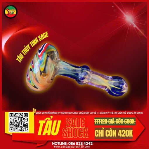 Tẩu Thủy Tinh Sage - TTT128