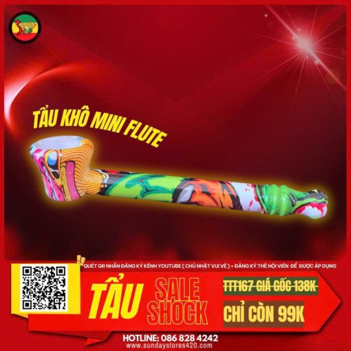 Tẩu Thủy Tinh Mini Flute - TTT167