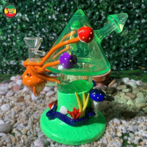 Điếu Cày Thủy Tinh Octopus House - BTT725