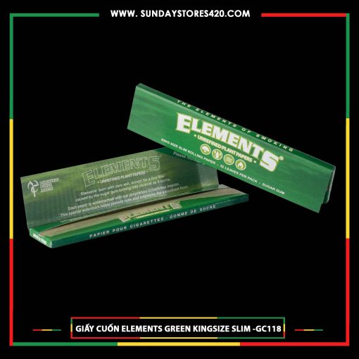 Giấy Cuốn Elements Green King Size Slim - GC118