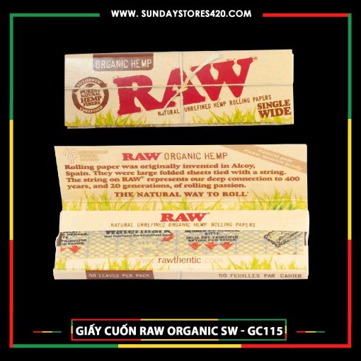 Giấy Cuốn RAW Organic Single Wide - GC115