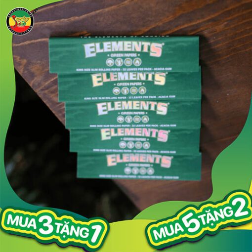 Giấy Cuốn Elements Green Kingsize Slim - GC118