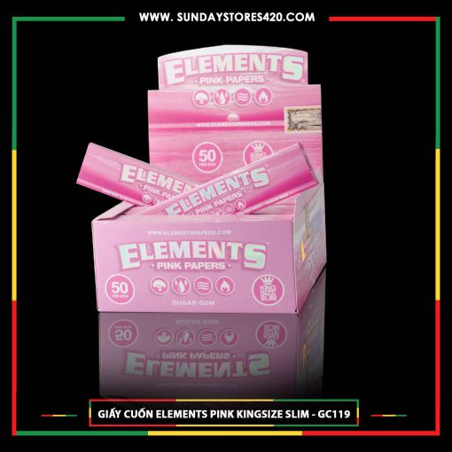 Giấy Cuốn Elements Pink King Size Slim - GC119