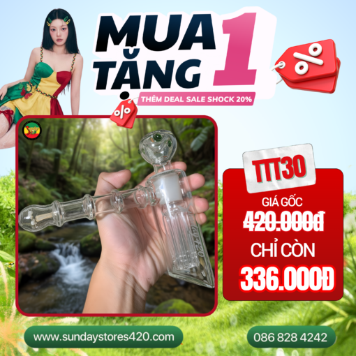 Tẩu Thủy Tinh Lọc Nước 6 Ống - TTT30