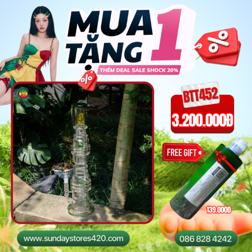 Điếu Cày Thủy Tinh Heavenly Pillar - BTT452