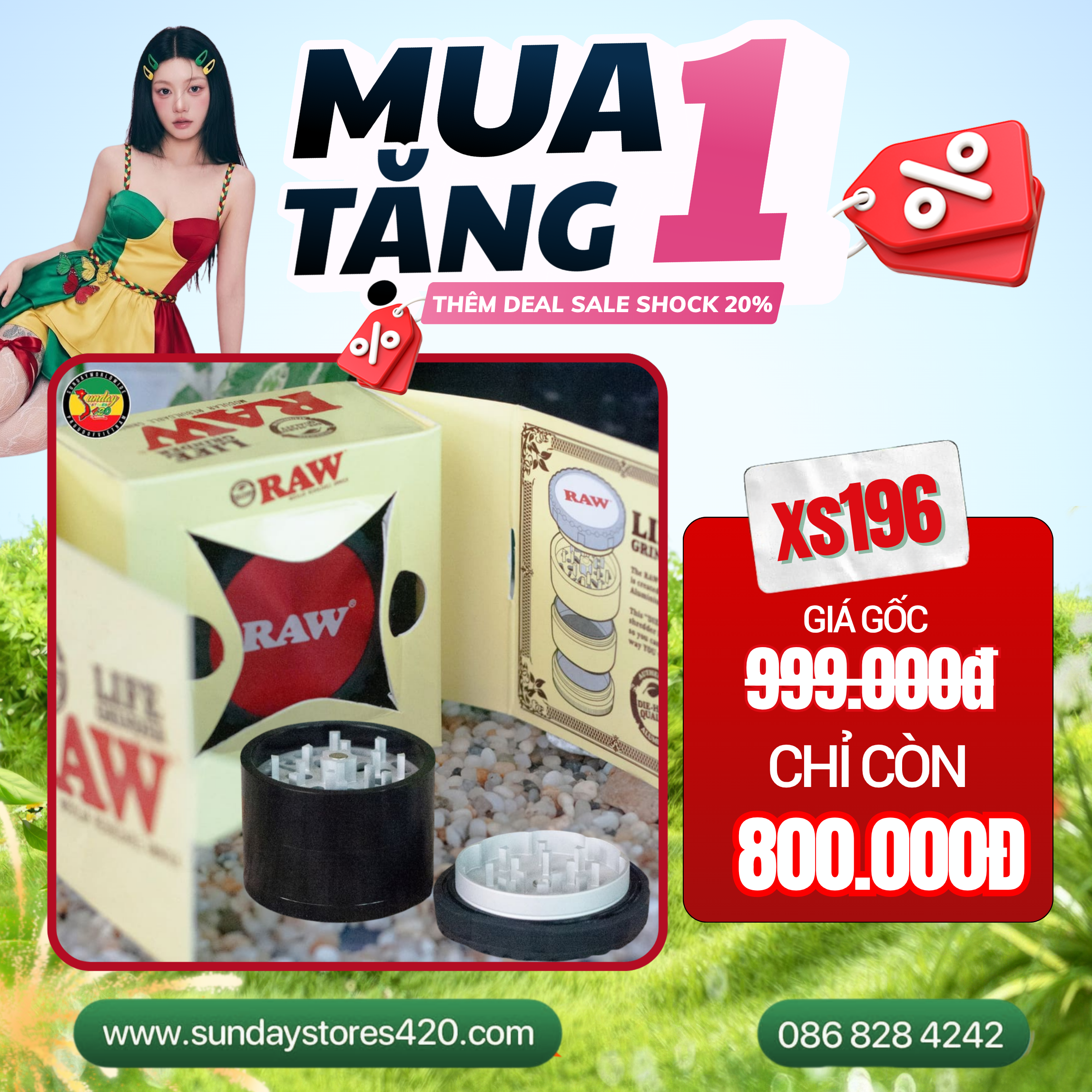 Cối Xay RAW LIFE Modular 63MM - XS196