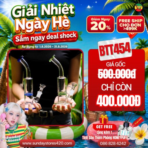 Điếu Cày Thủy Tinh Micro Lotus - BTT454