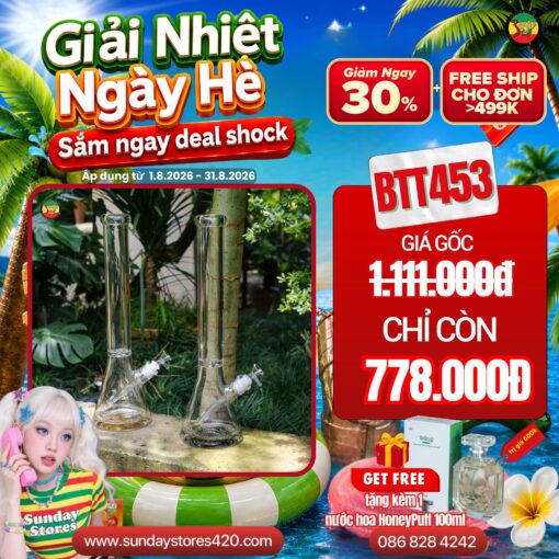 Điếu Cày Thủy Tinh Bronzey - BTT453