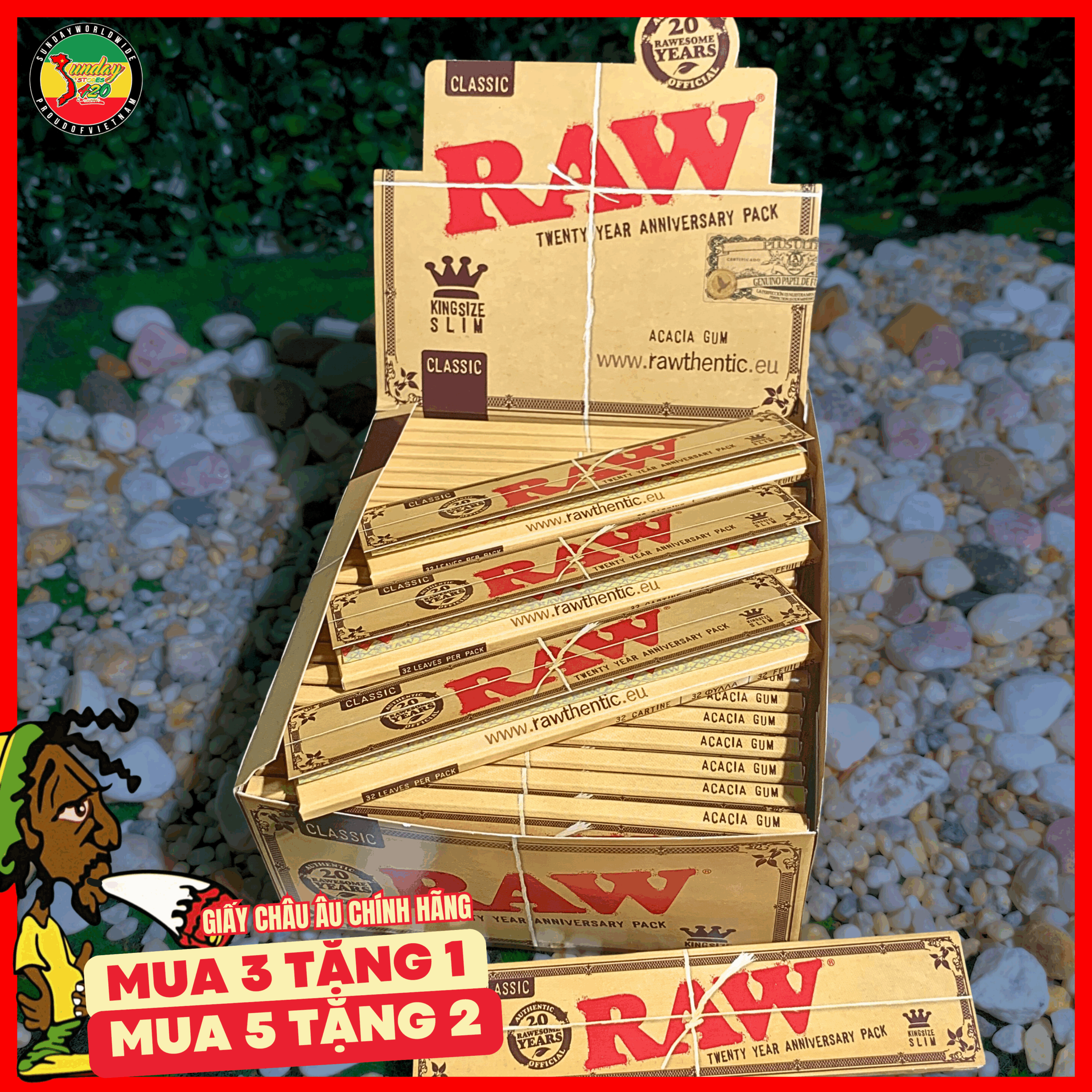 Giấy Cuốn RAW Kingsize Slim Classic - GC131