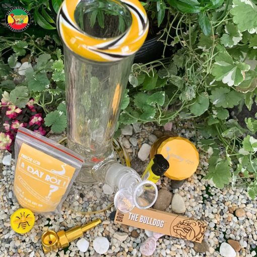 Điếu Cày Thủy Tinh Amber - BTT521