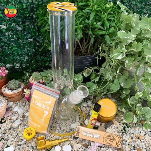 Điếu Cày Thủy Tinh Amber - BTT521