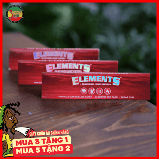Giấy Cuốn Elements Red Kingsize Slim - GC117