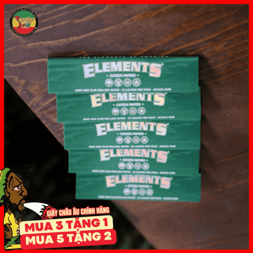 Giấy Cuốn Elements Green Kingsize Slim - GC118