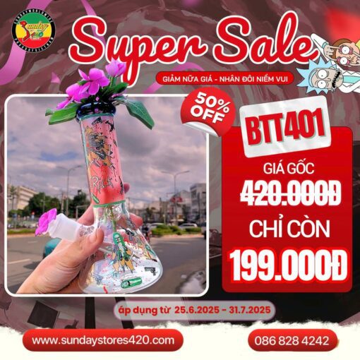 Điếu Cày Thủy Tinh Diversity - BTT401