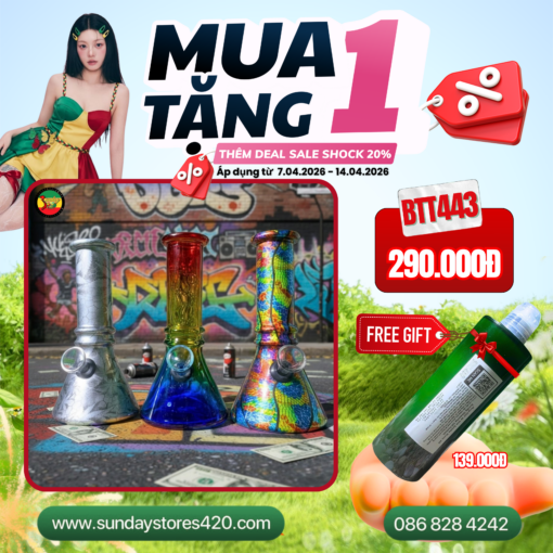 Điếu Cày Thủy Tinh Willy Wonka - BTT443