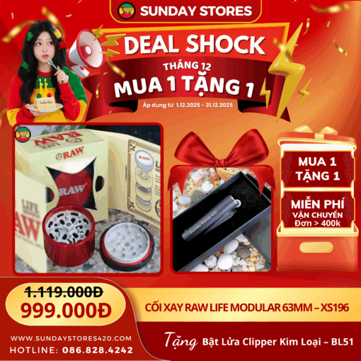 Cối Xay RAW LIFE Modular 63MM - XS196