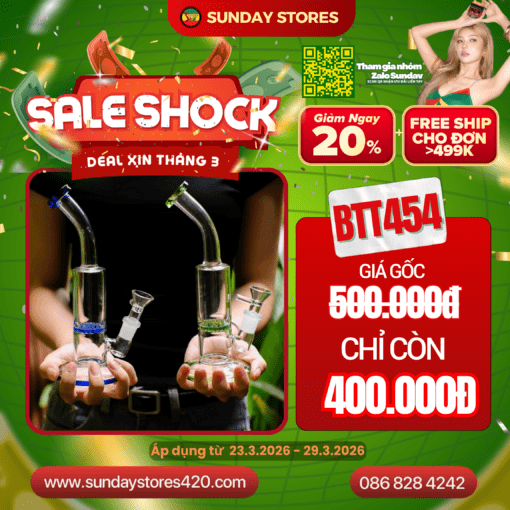 Điếu Cày Thủy Tinh Micro Lotus - BTT454