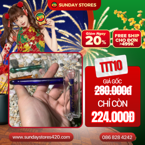 Tẩu Thủy Tinh Lọc Nước Chữ V - TTT10