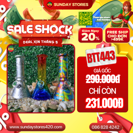 Điếu Cày Thủy Tinh Willy Wonka - BTT443