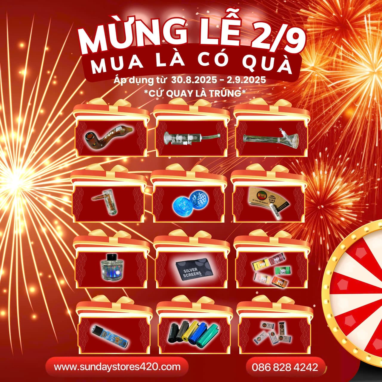 MỪNG LỄ 2/9 - MUA LÀ CÓ QUÀ, CỨ QUAY LÀ TRÚNG