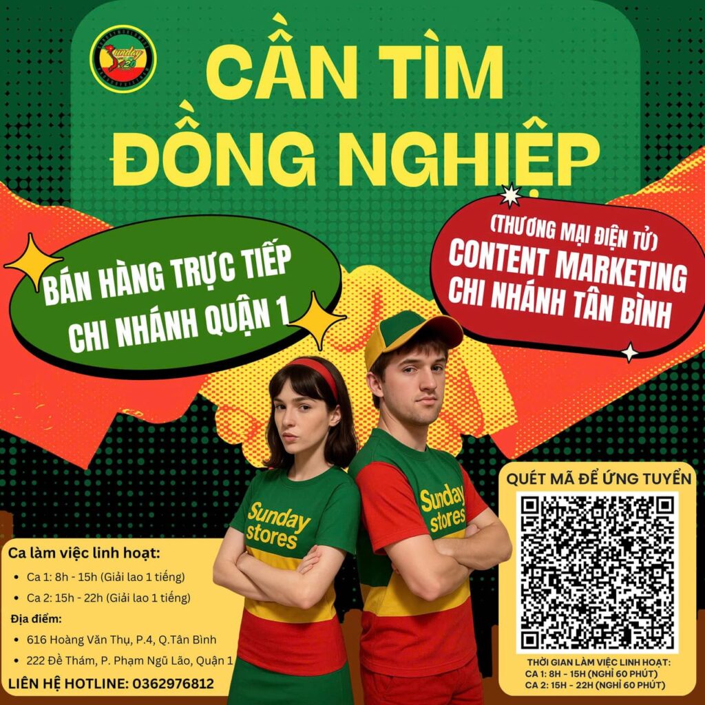 Sunday Stores Tuyển Dụng