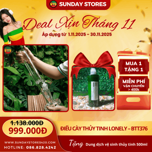 Điếu Cày Thủy Tinh Lonely - BTT376