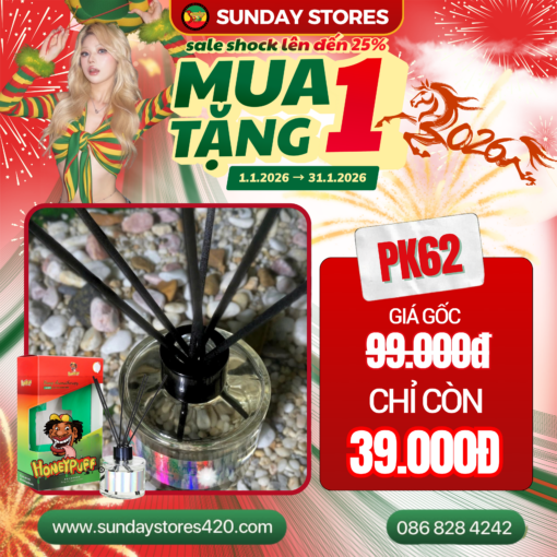 Tinh Dầu Thơm Phòng Thiên Nhiên HONEYPUFF - PK62