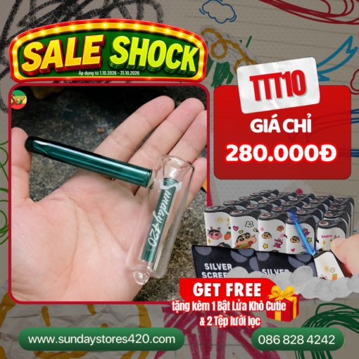 Tẩu Thủy Tinh Lọc Nước Chữ V - TTT10