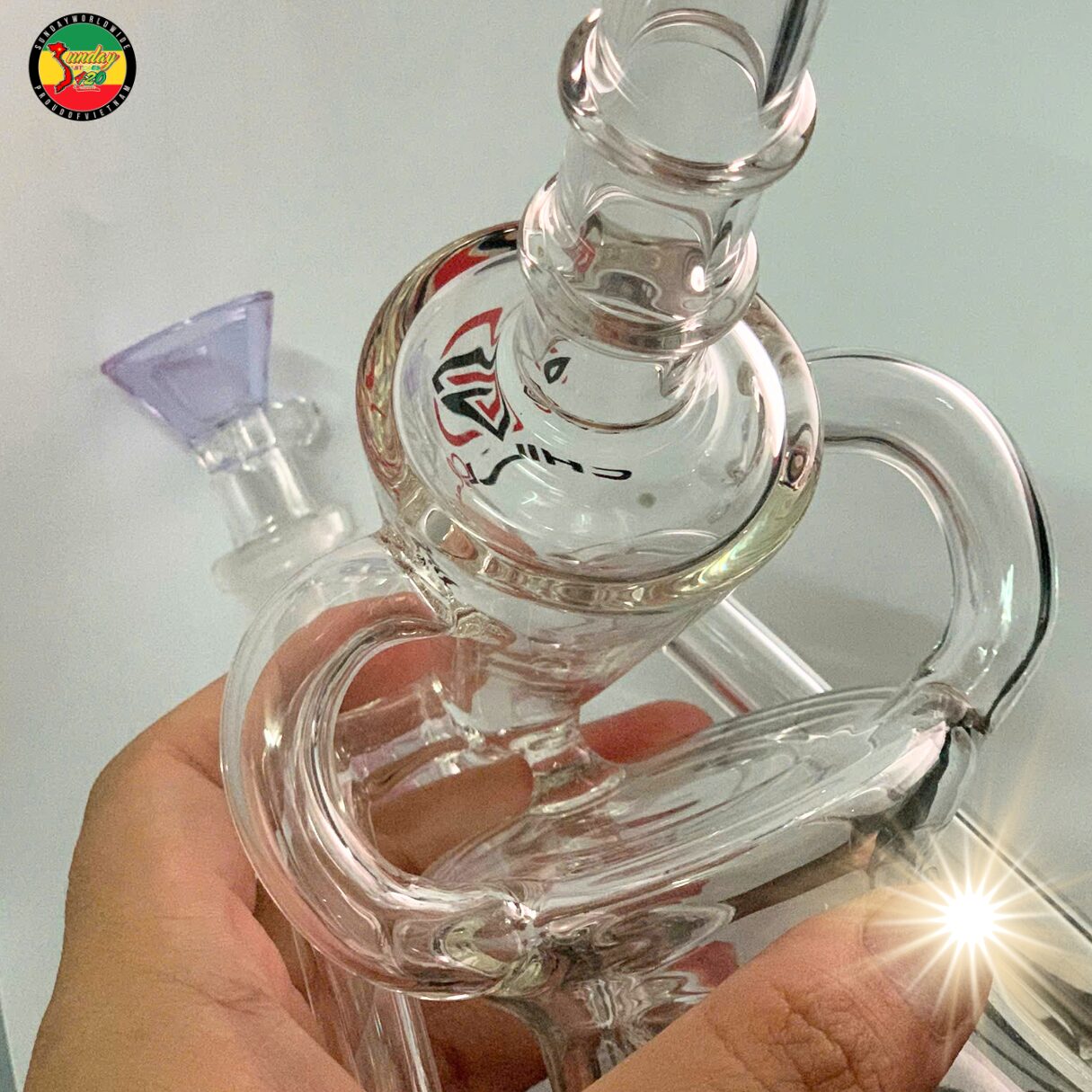 Điếu Cày Recycler Cú Xoáy Hồng - BTT719 (chỉ có tại chi nhánh Tân Bình) 3 Điếu Cày Recycler Cú Xoáy Hồng - BTT719 (chỉ có tại chi nhánh Tân Bình) - Ảnh 3