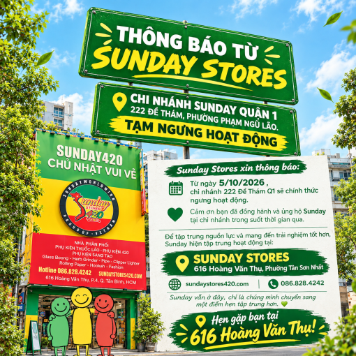 38de25e1 a8e8 43d6 9597 b3d50bd3cbb3 - Thông Báo Chi Nhánh Sunday Stores Quận 1 (222 Đề Thám) Tạm Ngưng Hoạt Động & Tập Trung Phục Vụ Tại Hoàng Văn Thụ | Sunday Stores